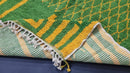 Custom Moroccan Rug - Green & Yellow Berber Handmade Wool Rug, Beni Ourain Style, Moroccan Area Rug, Custom Sizes, Moroccan Shag Rug