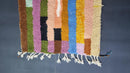 Custom Handmade Moroccan Beni Ourain Wool Rug - Authentic Berber Rug in Multicolor Stripes - Available in 3x5 ft to 15x15 ft