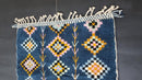 Handmade Blue Moroccan Rug with Geometric Diamond Patterns - Authentic Tribal Berber Wool Rug - Boho Shaggy Area Rug by 100kends
