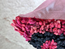 Handcrafted Moroccan Wool Pillow Cover - Red & Black Wool Cushion Cover - Decorative Throw Pillow - Wool Sofa Pillow 16x24 inches