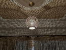 Elegant Moroccan Brass Pendant Light - Silver Moroccan Lamp, Handmade Home Décor Lighting in Various Sizes