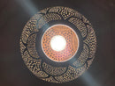 Elegant Moroccan Brass Pendant Light - Silver Moroccan Lamp, Handmade Home Décor Lighting in Various Sizes