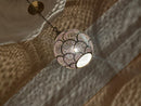 Moroccan Brass Pendant Light - Handmade Shadow Lamp with Pierced Brass Design, Boho Lighting for Ceiling or Hanging Decor