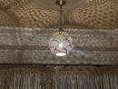 Moroccan Brass Pendant Light - Handmade Shadow Lamp with Pierced Brass Design, Boho Lighting for Ceiling or Hanging Decor