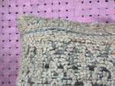 Handwoven Wool Pillow Cover - Moroccan Boho Decor | Neutral-Toned Textured Cushion Cover for Rustic & Bohemian Home | 14 x 22 Inches