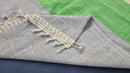 Custom Moroccan Wool Rug - Handmade Berber Beni Ourain Rug with Green Cross Design - Custom Sizes & Fringes Available