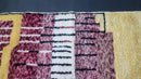 Custom Moroccan Handmade Wool Rug - Purple & Yellow Abstract Beni Ourain Design, Boho Area Rug, Checkered, Custom Sizes, Unique Home Decor