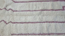 Custom Moroccan Rug | Handmade Wool Striped Rug for Living Room, Bedroom, Kitchen | Artistic White Teppich | Sizes 3x5 to 15x15 ft