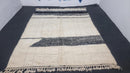 Custom Moroccan Taupe Rug - Handmade Beni Ourain Wool Rug - White & Black Moroccan Rug 8x10 - Genuine Lamb Wool - Custom Sizes Available