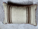Handmade Moroccan Wool Cushion Cover 14x22, Decorative Pillowcase for Home & Living, Floral Sofa Pillow, Orange Accent Pillow