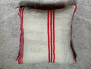 Handmade Moroccan Wool Throw Pillow Cover, Textured Cushion in Green and Pink, Perfect Christmas Cushion for Home Decor, 19x20 inches pillow