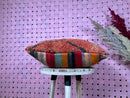 Handcrafted Moroccan Pillow – Wool Cushion Cover in Vibrant Red and Pink with Unique Patterns – 18 x 20 Inches – Boho Decor