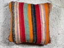 Handcrafted Moroccan Pillow – Wool Cushion Cover in Vibrant Red and Pink with Unique Patterns – 18 x 20 Inches – Boho Decor