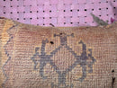 Handmade Moroccan Wool Kilim Lumbar Pillow Cover - Tribal Aztec Boho Southwestern Design - 16x24 Inches wool pillowcase