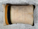Handmade Moroccan Wool Kilim Lumbar Pillow Cover - Tribal Aztec Boho Southwestern Design - 16x24 Inches wool pillowcase