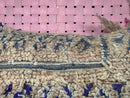 Handwoven Moroccan Wool Pillow Cover - 14x23 Boho Decorative Cushion, Beige Wool Pillow with Geometric Textured Tribal Design