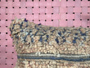 Handwoven Moroccan Wool Pillow Cover - 14x23 Boho Decorative Cushion, Beige Wool Pillow with Geometric Textured Tribal Design