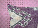 Handmade Moroccan Pillow - 20x20 Inches Purple Wool Throw Pillow, Boho Rustic Decor, Artisan Cushion for Bright Homes