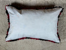 Handwoven Moroccan Pillow Case – 16x24 Wool Boho Cushion Cover, Kilim-Inspired Bohemian Pillow for Home or Outdoor Decor