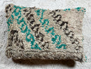 Moroccan Wool Pillow Cover – 16x24 Inches Decorative Boho Pillow, Boujaad Rug Pillow, Throw Pillow Cover – Unique Recycled Wool Pillow