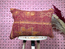 Moroccan Wool Kilim Pillow Cover, Boho Woven Cushion, Mid Century Modern 16x22 Embroidered Pillow, Custom Bench Cushion, Floor Sofa