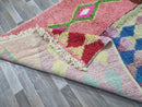 Custom Moroccan Shag Rug – Pink & White Beni Ourain Rug, Fluffy Morocco Carpet, Handmade Custom Sizes and Designs – by 100kends