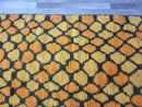 Custom Moroccan Beni Ourain Rug - Bold Yellow and Orange Geometric Design, Handmade Berber Wool Area Rug in Multiple Sizes, wool morocan rug