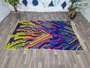 Custom Moroccan Wool Rug - Handmade Berber Carpet with Blue and Vibrant Patterns - Bohemian Large Area Rug, Beni Ourain Style, by 100kends