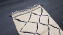 Custom Moroccan Beni Ourain Wool Rug - Hand-Knotted Neutral Minimalist Area Rug - Personalized Moroccan Berber Shag Rug for Living Room