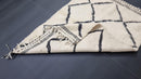Custom Moroccan Beni Ourain Wool Rug - Hand-Knotted Neutral Minimalist Area Rug - Personalized Moroccan Berber Shag Rug for Living Room