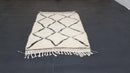 Custom Moroccan Beni Ourain Wool Rug - Hand-Knotted Neutral Minimalist Area Rug - Personalized Moroccan Berber Shag Rug for Living Room
