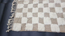 Custom Moroccan Ivory Beni Ourain Rug - Handmade Genuine Wool Berber Rug | Custom Size Available | wool moroccan rug by 100kends