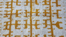 Custom White and orange Moroccan Beni Ourain Wool Rug - Handmade Berber Cream Checkered Rug for Modern and Bohemian Decor