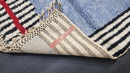 Custom Moroccan Rug | Blue and White Moroccan Berber Rug | Beni Ourain 5x8, 6x9, and More | Genuine Wool | Handmade Moroccan Carpet