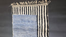 Custom Moroccan Rug | Blue and White Moroccan Berber Rug | Beni Ourain 5x8, 6x9, and More | Genuine Wool | Handmade Moroccan Carpet