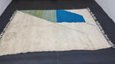Custom Moroccan Beni Ourain Rug – Soft White Wool Berber Carpet with Modern Blue & Green Design | Handmade All Sizes Morocco Rug by 100kends