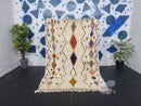 Custom Moroccan Beni Ourain Rug – Handmade Berber Rug with Geometric Patterns, Available in Multiple Sizes, Moroccan Shag Area Rug