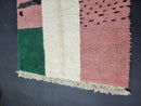 Handmade Moroccan Wool Rug - Custom Bohemian Berber Rug with Checkered Patterns, Stylish and Unique Design