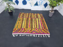 Custom Moroccan Berber Rug - Shaggy Brown & Orange Wool Rug with Tassels, Vibrant Tribal Design, Nursery and Wedding Gift rug by 100kends