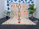 Custom Moroccan Wool Rug - White Tribal Bohemian Rug for Living Room - Available in 6x9, 9x12, 8x10 Sizes & More