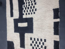 Custom Moroccan Wool Rug - Handmade Black & White Berber Design - Bohemian Boho Rug, Custom Sizes Available, Free Shipping rug by 100kends