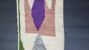 Custom Moroccan Beni Ourain Runner Rug - Abstract Geometric Wool Rug - Handmade Narrow Berber Rug with Artistic Tribal Design
