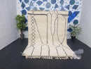Handmade Morocan Rug Wool | Custom Boho Boujad Style | Large Area Rug 8x10 9x12 10x14 | Modern Minimalist Black & White Beni Rug by 100kends