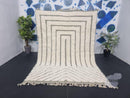 Handmade Custom Moroccan Rug – Beni Ourain Berber Rug – Cream White Wool Shag Area Carpet – Modern Moroccan Rug 8x10 9x12 – Boho Decor rug