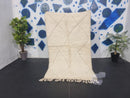 Custom Moroccan Beni Ourain Rug - Handmade Berber Carpet with Minimalist Checkered Pattern - Wool Area Rug for Home Decor