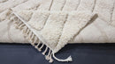 Custom Moroccan Wool Rug, Handmade Beni Ourain Carpet, Soft White Area Rug, Boho Living Room or Bedroom Décor, Unique Artisan-Crafted Design
