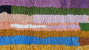 Custom Handmade Moroccan Beni Ourain Wool Rug - Authentic Berber Rug in Multicolor Stripes - Available in 3x5 ft to 15x15 ft