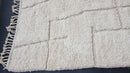 Custom Moroccan Beni Ourain Rug – HandMade White Wool Berber Rug, Custom Sizes, Fringes Options – Moroccan Boujaad, Azilal, Boucherouite Rug