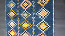 Handmade Blue Moroccan Rug with Geometric Diamond Patterns - Authentic Tribal Berber Wool Rug - Boho Shaggy Area Rug by 100kends