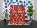 Custom Handmade Moroccan Wool Rug – Red and Black Rug with Unique Patterns, Available in All Sizes, Perfect rug for Home Decor by 100kends